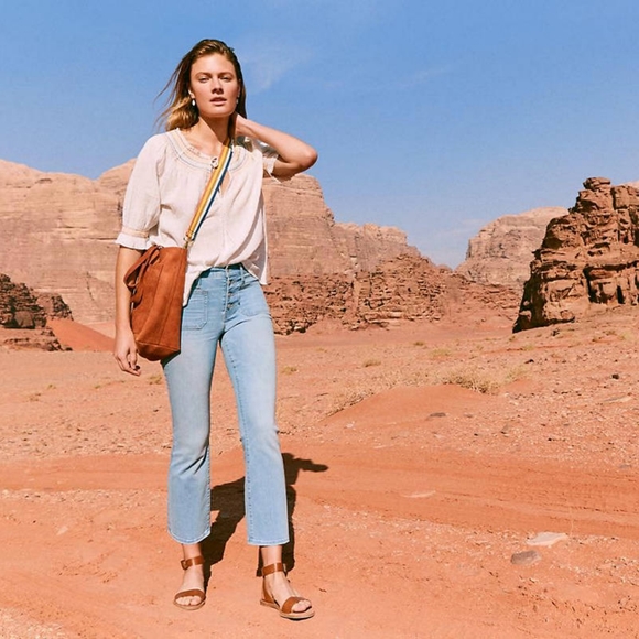 Madewell Tops - 🌿M a d e w e l l NWOT Smocked Peasant Top Sz M